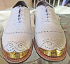 White brogue golf shoes